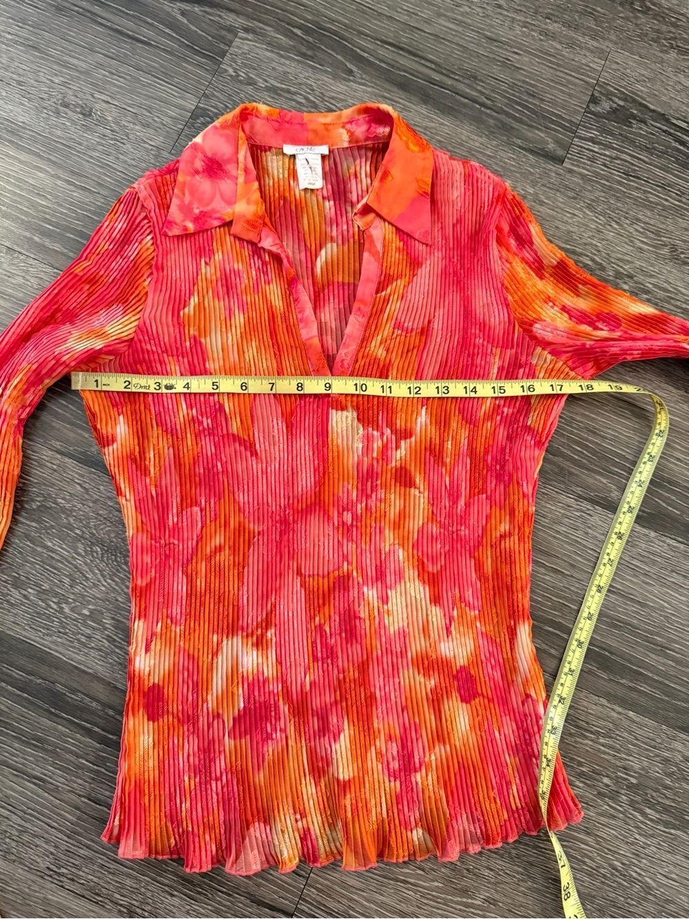Cache Vintage Bell Sleeve Tropical Flower Blouse - Picture 4 of 7